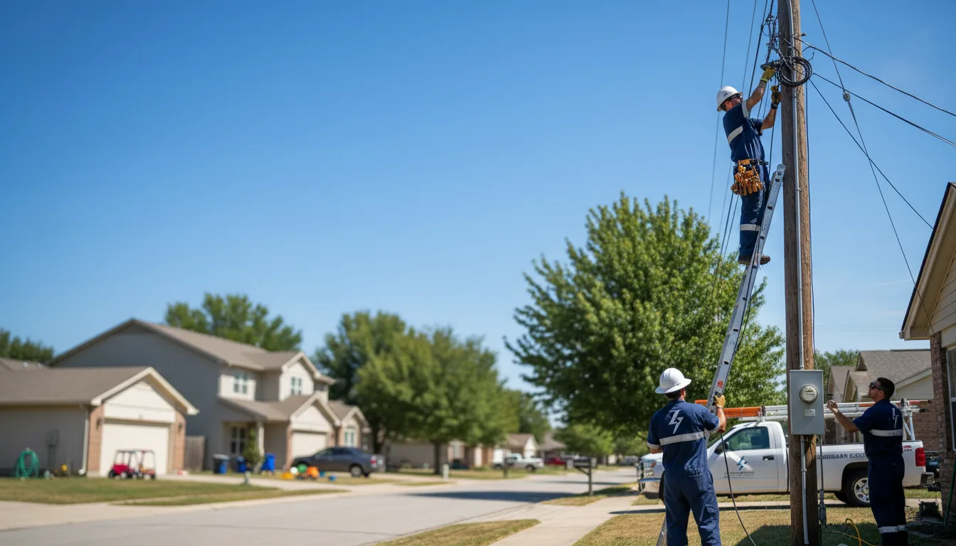 Residential electrician providing installation services in Tye, TX